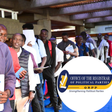 Kenyans lining up for a job recruitment drive and the Office of the Registrar of Political Parties (inset)