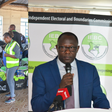 Photo collage of ORPP and IEBC officials at a past byelection exercise and IEBC chairperson Erastus Ethekon at a past event
