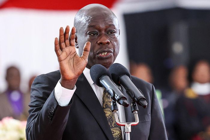 Former Deputy President Rigathi Gachagua speaking during a past church service