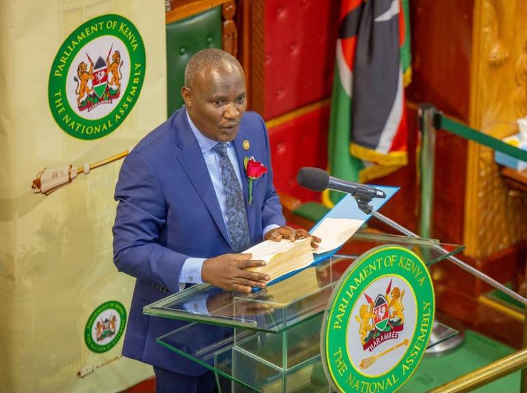 John Mbadi, Cabinet Secretary for the National Treasury and Economic Planning Presenting the 2026/2027 budget in the National Assembly