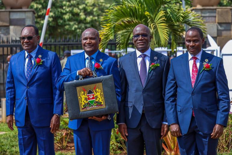 John Mbadi and the Treasury team, Cabinet Secretary for the National Treasury and Economic Planning, presenting, the 2026/2027 budget in the National Assembly