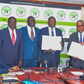 IEBC chairperson Erastus Ethekon with United Nations officials (Image: IEBC)
