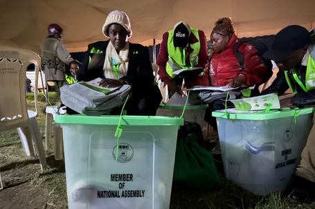 IEBC officials at a past by-election exercise