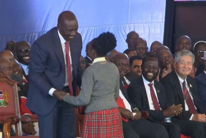 President Ruto embraces Young Fortune at Beyond 2030 event