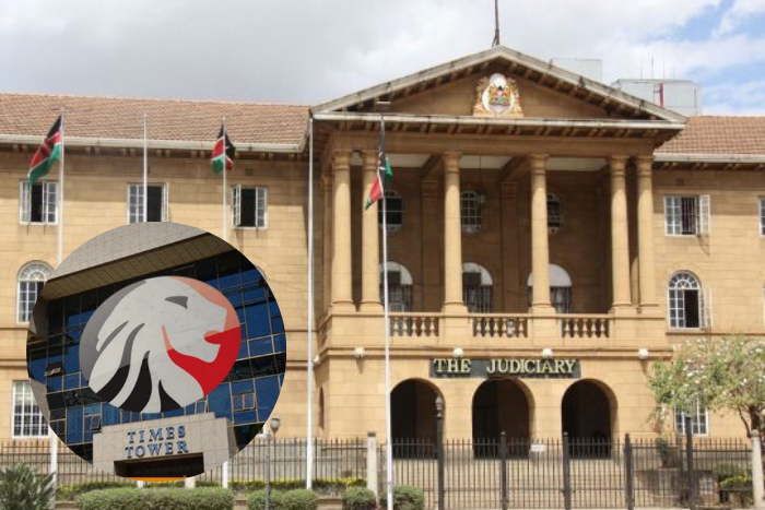 Court of Appeal at the Supreme Court building in Nairobi Central Business District and an inset of KRA