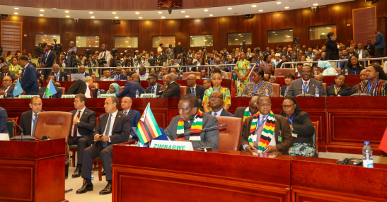 File image of President of Zimbabwe Emmerson Dambudzo Mnangagwa at the 7th AU Coordination Meeting in Malabo