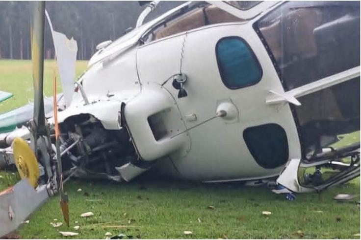 Helicopter crashes during takeoff at Kericho Golf Club, five taken to hospital