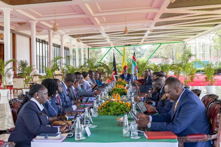 President William Ruto chairs a Cabinet meeting at State House, Nairobi on November 11, 2025