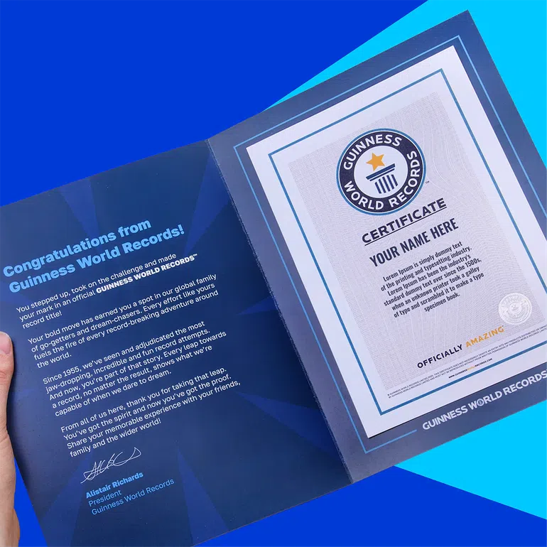 Guinness World Records certification
