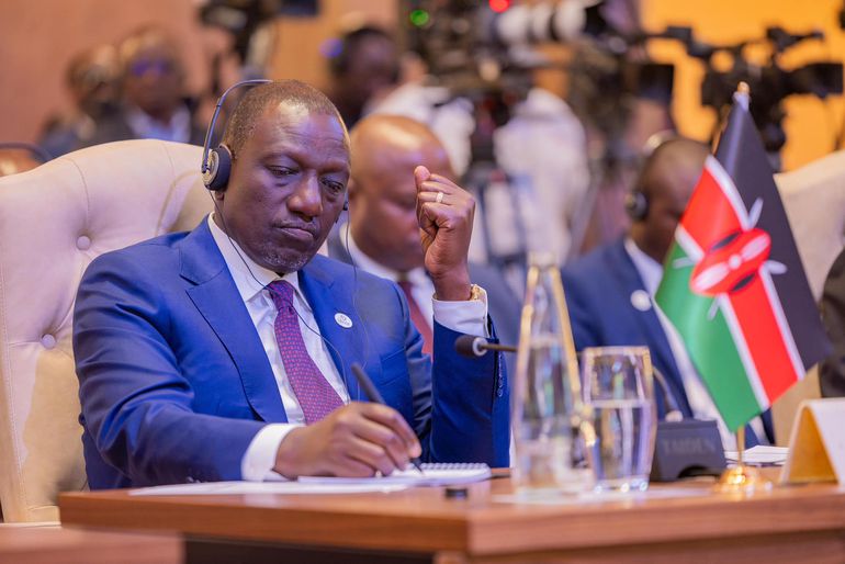 President William Ruto during the African Union Extraordinary Summit on Comprehensive Africa Agriculture Development Programme in Kampala, Uganda.