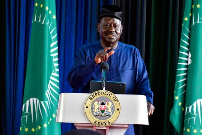 Raila Odinga during the launch of his bid for the African Union Commission Chairmanship candidate at State House, Nairobi on August 27, 2024.