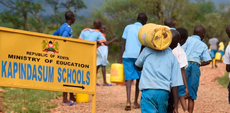 Pupils at Kapindasum Primary School