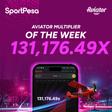 SportPesa Aviator multiplier of the week hits stunning 131,176.49x