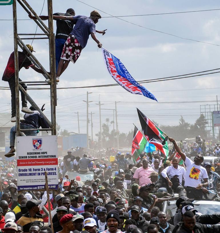 Edwin Sifuna and Babu Owino in the Linda Mwananchi convoy during its inaugural rally in Nairobi on Sunday, September 13, 2026.