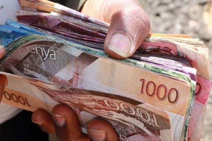 A person holding a wad of cash