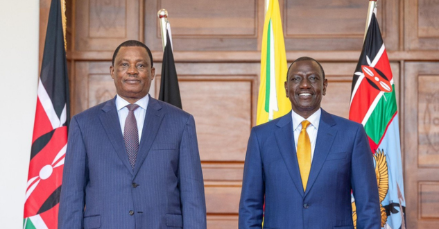 President William Ruto with Public Service CS Justin Muturi