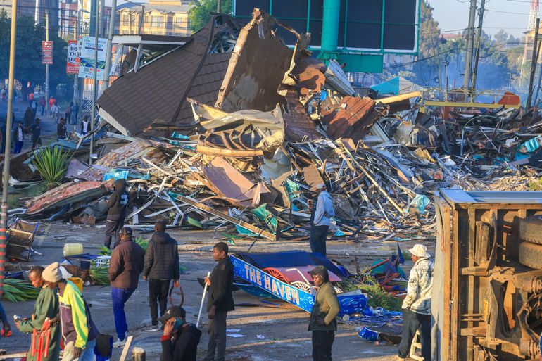 Property destroyed at a business premises linked to Kiambu Governor Kimani Wamatangi