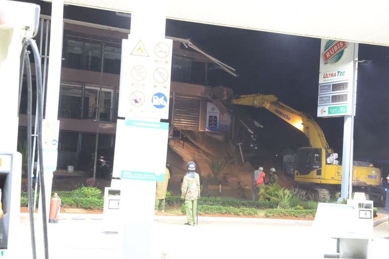Property destroyed at a business premises linked to Kiambu Governor Kimani Wamatangi