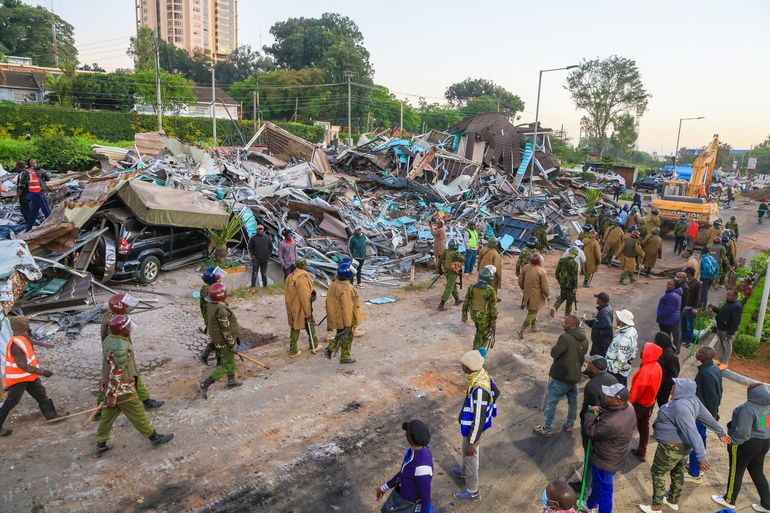 Property destroyed at a business premises linked to Kiambu Governor Kimani Wamatangi