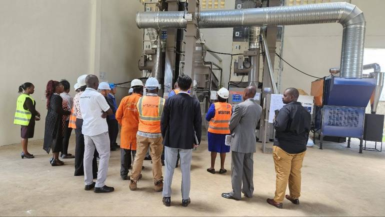 Officials from KOPIA, KALRO, and KRC conduct a joint site inspection and planning meeting at KALRO Mwea - Kirogo farm, to assess the readiness of the Rice Seed Complex (Image: Files)