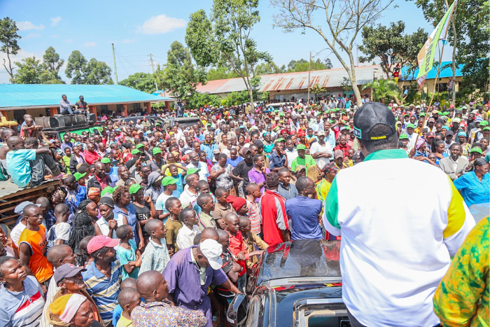 Prime Cabinet Secretary Musalia Mudavadi addressing residents of Shamakhokho in Vihiga County