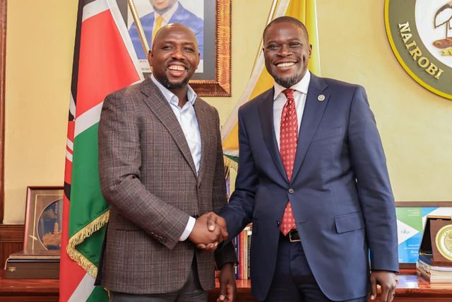 Interior CS Kipchumba Murkomen with Nairobi Governor Johnson Sakaja