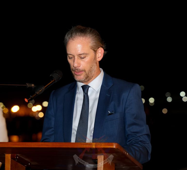France's Ambassador to Kenya, Arnaud Suquet, at the ceremony
