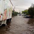 A flooded road in Nairobi, Kenya after heavy rains