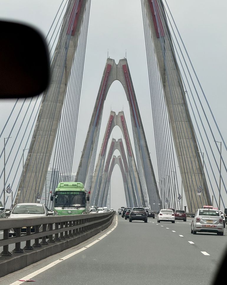 The Nhat Tan Bridge in Hanoi, Vietnam, designed by Kenyan Victor Nago Maina