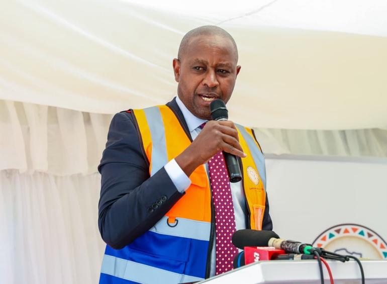 Principal Secretary for Cooperatives Patrick Kilemi speaks during the event to mark the inaugural consignment from Kenya to Italy (Image: Files)