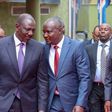 President William Ruto speaking with Treasury CS John Mbadi during a past function