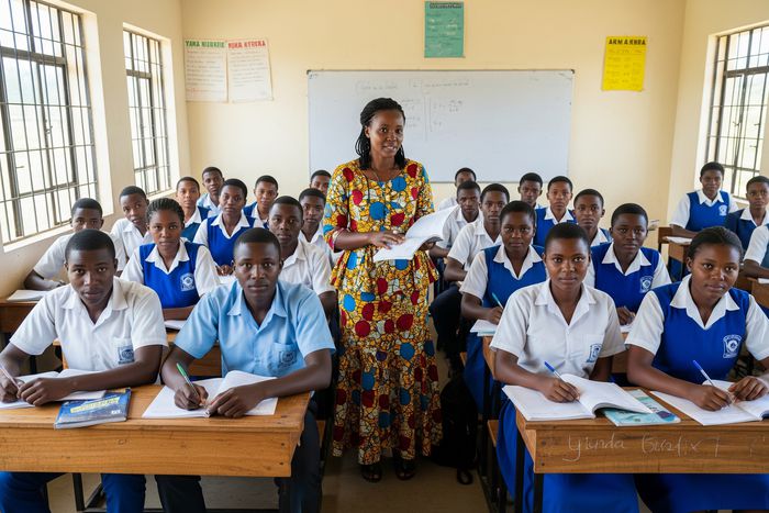 An AI-generated image of a teacher at work