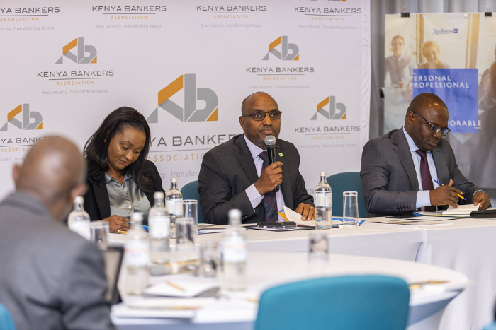 Kenya Bankers Association Chairman (KBA) and KCB Group CEO Paul Russo with KBA Vice Chairperson and Credit Bank CEO Betty Korir