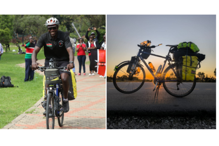 Kenyan cyclist Ben Haggai