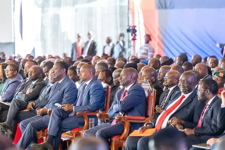A file image of some political leaders during the National Conversation held on August 12.