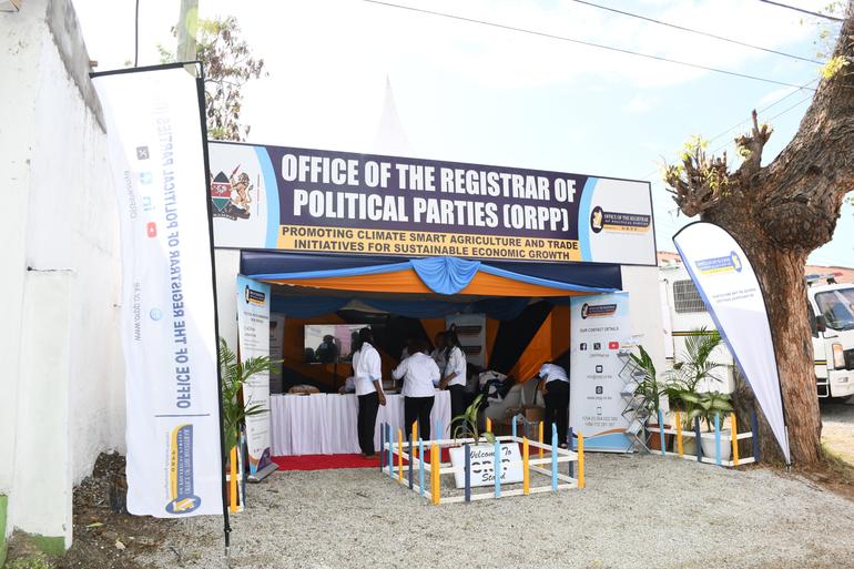 Office of the Registrar of Political Parties (ORPP) stand at Jomo Kenyatta showground, Mkomani