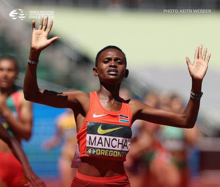 Josephine Sembeyo, the World U20 Champion in the Women's 1500m category (Image: Keith Webber)