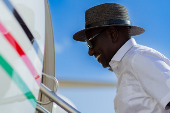 President William Ruto boarding a plane