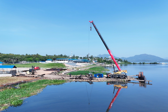Phase II of the Homa Bay Pier redevelopment, featuring the construction of a modern ferry ramp