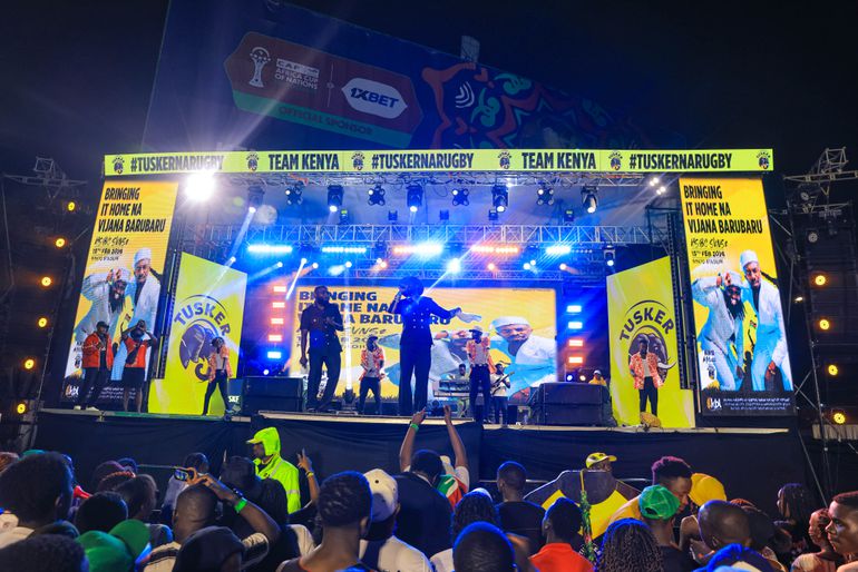 Vijana Barubaru performs live at the HSBC SVNS 2 afterparty on Sunday.