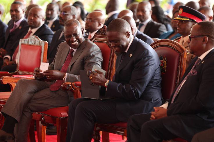 President William Ruto and Governor Johnson Sakaja during the signing of a Cooperation Agreement Between the National Government and the Nairobi City County Government