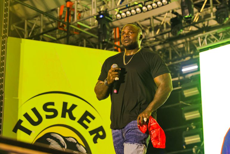 Rapper Khaligraph Jones during his performance at the HSBC SVNS 2 Afterparty on Saturday