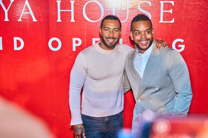 Omari Hardwick and John Burns at the grand opening of HQ House Kenya