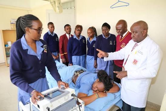 A demonstrative medical class in progress at a Nairobi KMTC campus (Image: Files)