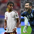 A collage of Lamine Yamal and Lionel Messi who will face each other in the FIFA World Cup finals