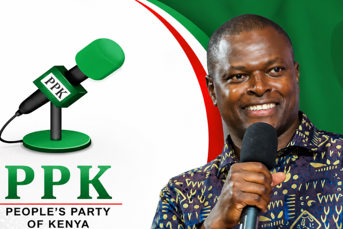 Photo collage of Kiharu MP Ndindi Nyoro and the People's Party of Kenya logo. (Image:Ndindi Nyoro-PPK)