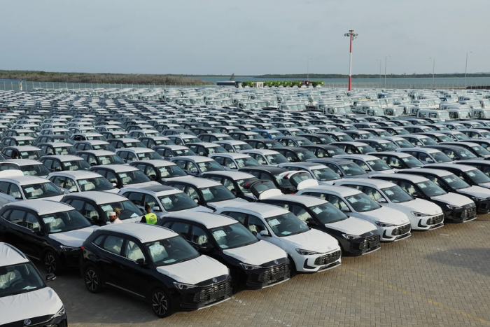 Imported vehicles at the Port of Mombasa