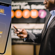 Photo collage of the CBK DhowCSD app and an illustration of an African man using his mobile phone. (Image: CBK-Canva)