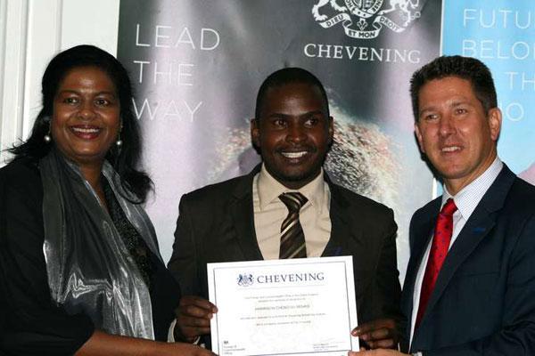 Harry Misiko after winning an UK scholarship in 201