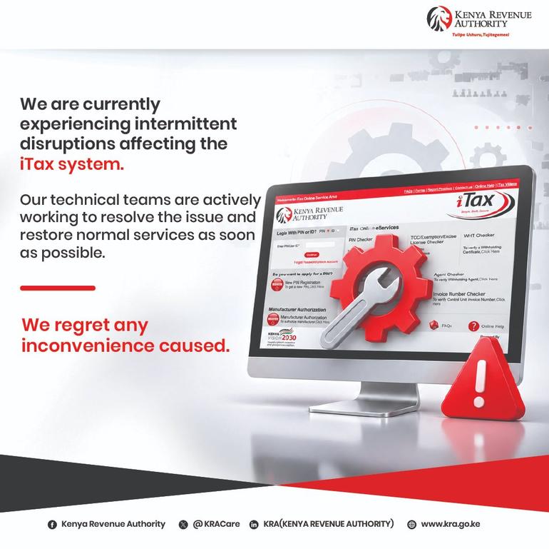 KRA system downtime notice